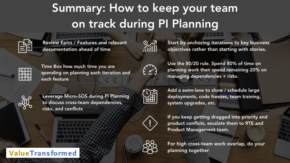 Keynote Video Summary - Scrum Master - How to keep your team on track during PI Planning.001